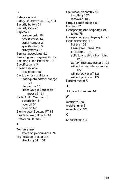 Reference Manual - Segway