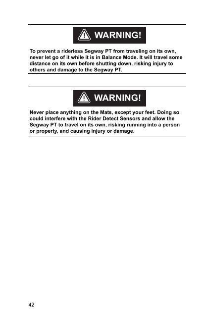 Reference Manual - Segway