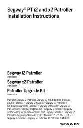 SegwayÂ® PT i2 and x2 Patroller Installation Instructions