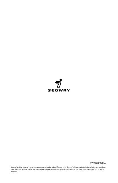 SegwayÂ® PT i2 and x2 Patroller Installation Instructions