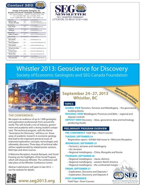 SEG - Society of Economic Geologists