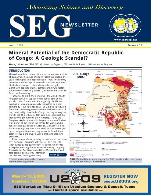 Advancing Science And Discovery Society Of Economic Geologists