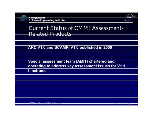 SCAMPI - Software Engineering Institute - Carnegie Mellon University