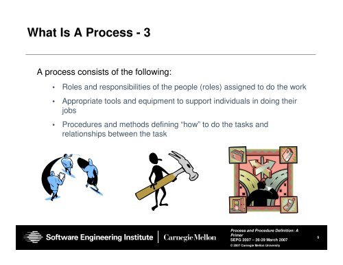 Process and Procedure Definition: A Primer - Software Engineering ...