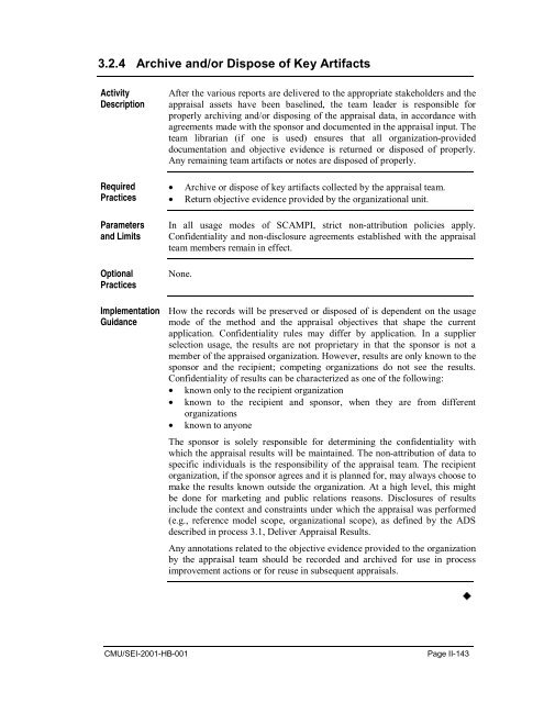 Standard CMMI Appraisal Method for Process Improvement (SCAMPI)