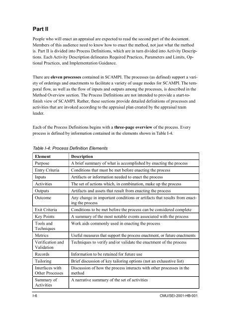 Standard CMMI Appraisal Method for Process Improvement (SCAMPI)