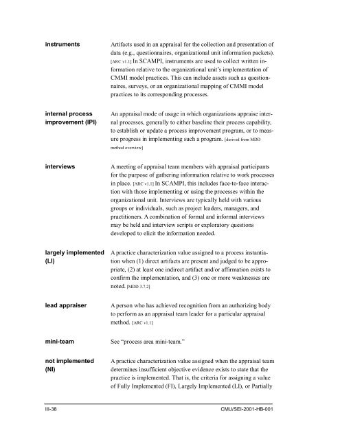 Standard CMMI Appraisal Method for Process Improvement (SCAMPI)