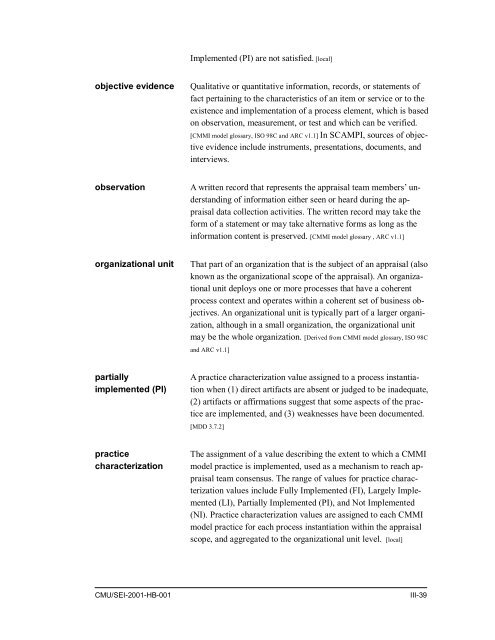 Standard CMMI Appraisal Method for Process Improvement (SCAMPI)