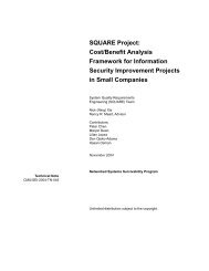SQUARE Project: Cost/Benefit Analysis Framework for Information ...