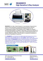 SEA 6000 VX Technical data - Seiko Instruments GmbH