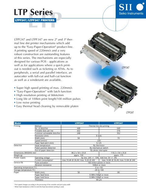 Data Sheet - Seiko Instruments GmbH