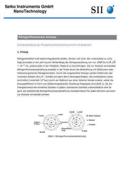 Ã¼ber die RFA Analyse - Seiko Instruments GmbH