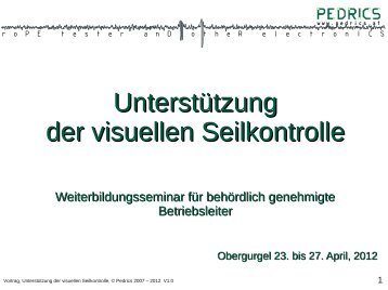 UnterstÃ¼tzung der visuellen Seilkontrolle - Seilbahn.net