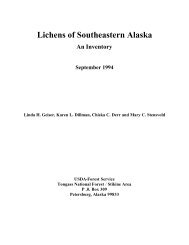 Lichens of Southeastern Alaska: An Inventory - GIS at NACSE