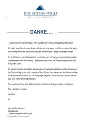 DANKEâ¦. - Seitz â¢ Weckbach â¢ Fackler