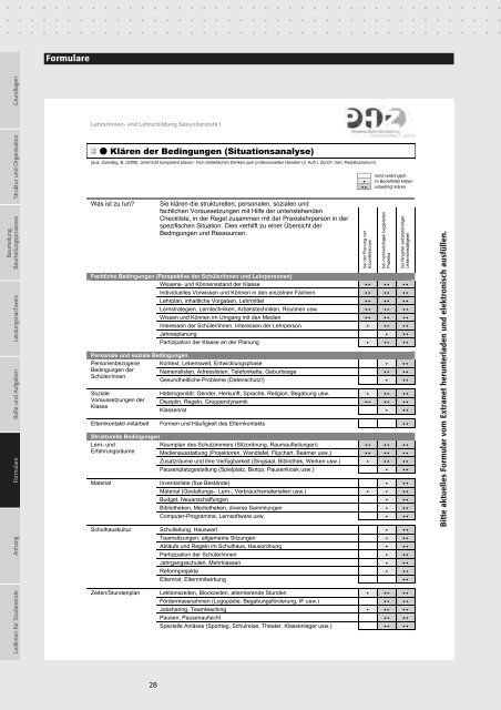 Diplompraktikum - Sekundarstufe I