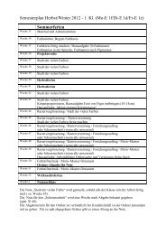 Semesterplan 1 Kl.