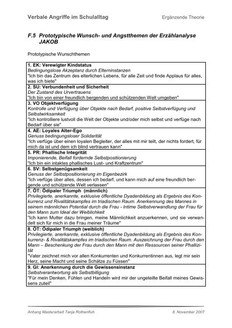 Verbale Angriffe im Schulalltag - Sekundarstufe I - PÃ¤dagogische ...