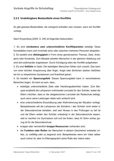 Verbale Angriffe im Schulalltag - Sekundarstufe I - PÃ¤dagogische ...