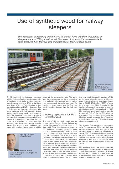 European Rail Technology Review | April 2011
