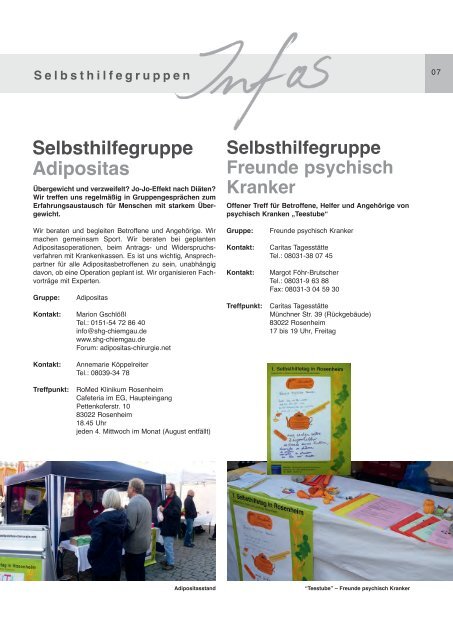 Selbsthilfegruppen - Selbsthilfekontaktstelle Rosenheim - SeKoRo