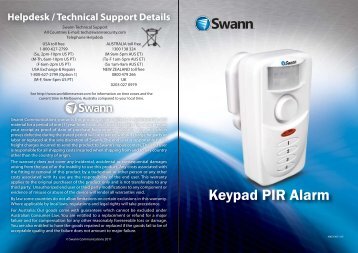 to view a copy of the Swann PIR Motion Alarm user manual - Halfords