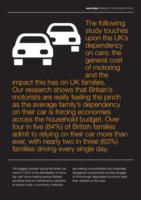 THE HALFORDS 'FRIEND OF THE MOTORIST' STUDY