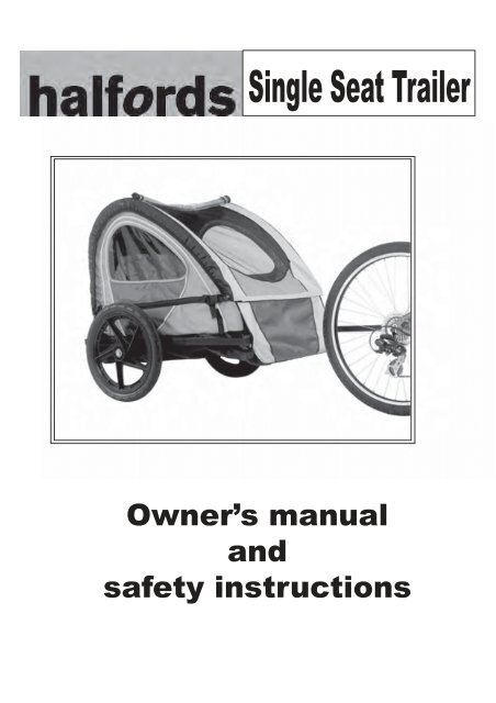 halfords trail buggy instructions