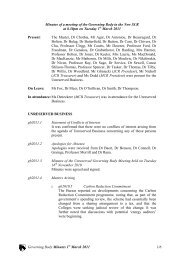 Governing Body Minutes 1 March 2011 1/6 ... - Selwyn College