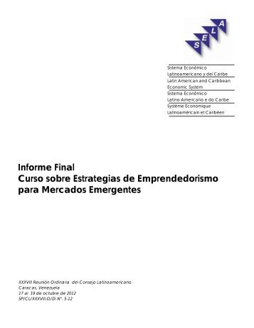 Informe Final Curso sobre Estrategias de Emprendedorismo ... - Sela