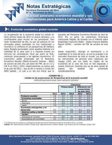 Notas Estrategicas No. 4, noviembre de 2012 - SELA