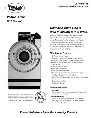 UniMac On Premises Hardmount Washer Extractors - Metropolitan ...