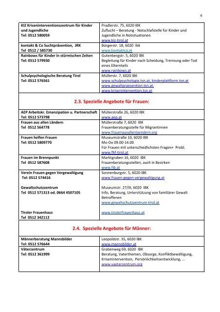 Ansprechst bei psychProbl 06_13x - Selbsthilfe Tirol