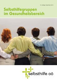 Selbsthilfegruppen im Gesundheitsbereich - Selbsthilfe OÃ