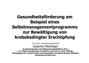 Krebsbedingte ErschÃ¶pfung - Selbsthilfe und Patientenakademie