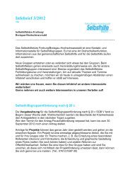 Infobrief 3/2012 (pdf) - Selbsthilfegruppen in Freiburg
