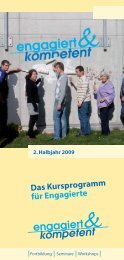 Das Kursprogramm fÃ¼r Engagierte - Selbsthilfegruppen in Freiburg