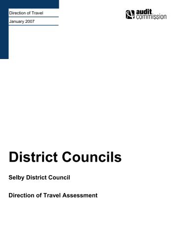 Direction of Travel Assessment (Audit Commission 1/2007) - pdf