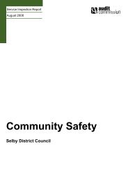 Community Safety Inspection Report 2008 - pdf - Selby District Council