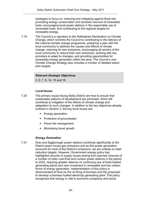 Tracked Version of Core Strategy, November 2012 - Selby District ...