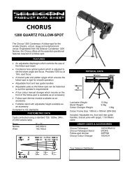 chorus 1200 quartz follow-spot - Selecon