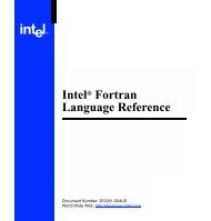 Intel(R) Fortran Language Reference (online version)