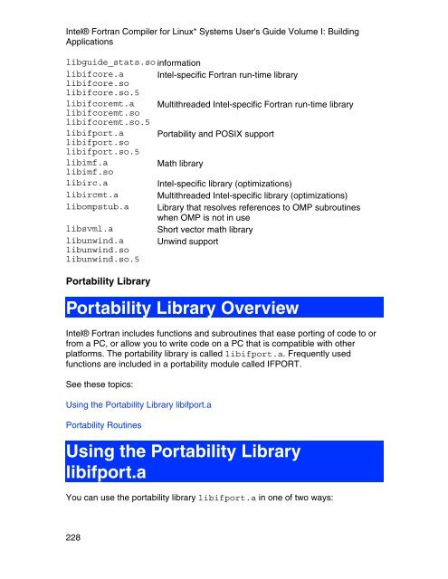 Intel(R) Fortran Compiler for Linux* Systems User's Guide Volume I ...