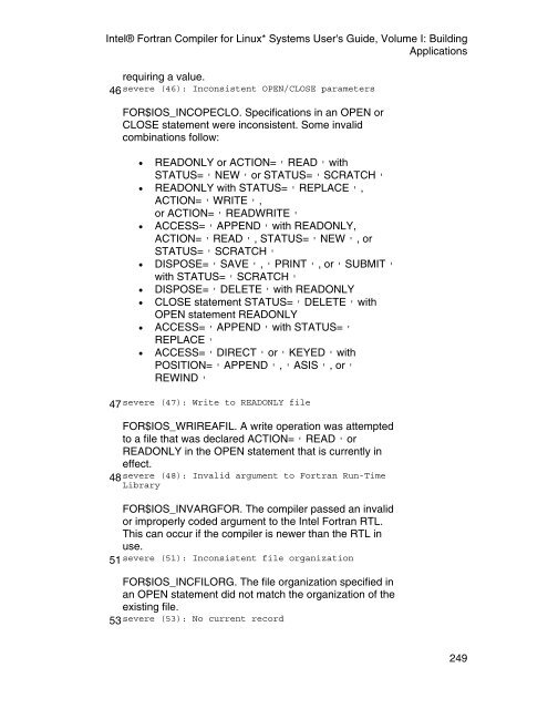 Intel(R) Fortran Compiler for Linux* Systems User's Guide Volume I ...