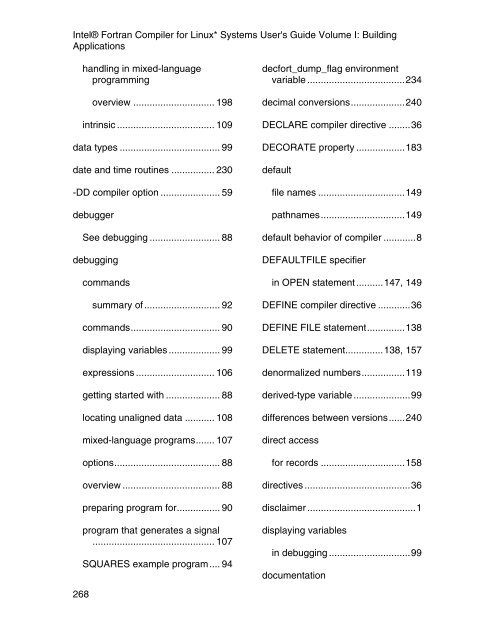 Intel(R) Fortran Compiler for Linux* Systems User's Guide Volume I ...