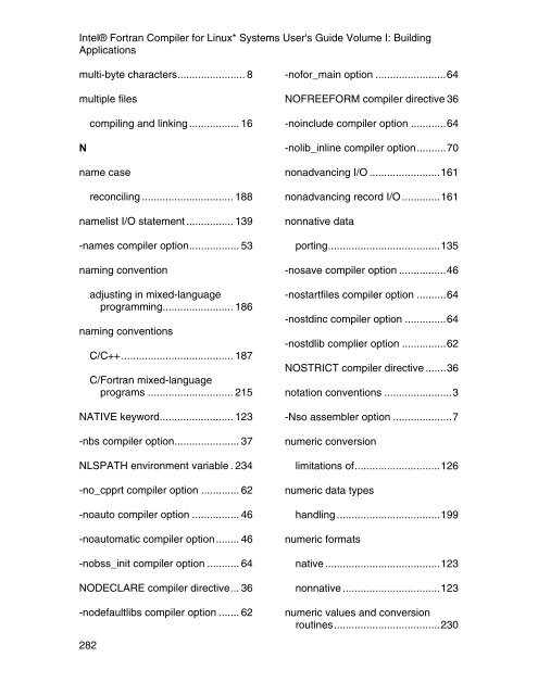 Intel(R) Fortran Compiler for Linux* Systems User's Guide Volume I ...