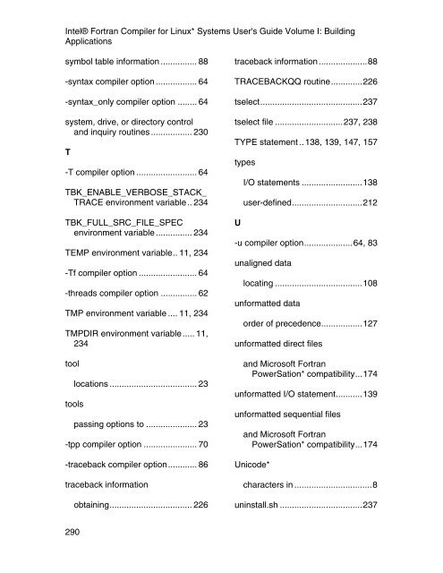 Intel(R) Fortran Compiler for Linux* Systems User's Guide Volume I ...