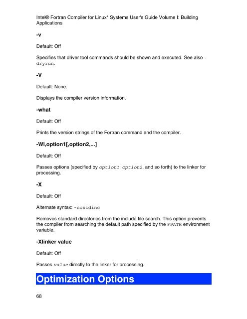 Intel(R) Fortran Compiler for Linux* Systems User's Guide Volume I ...