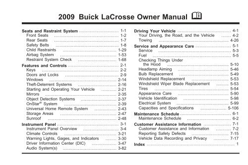 GM Owner Manuals - Buick