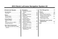 2012 Buick LaCrosse Navigation System